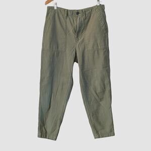 Madewell Griff Tapered Fatigue Pants Size 29 Olive Green Utility Neutral
